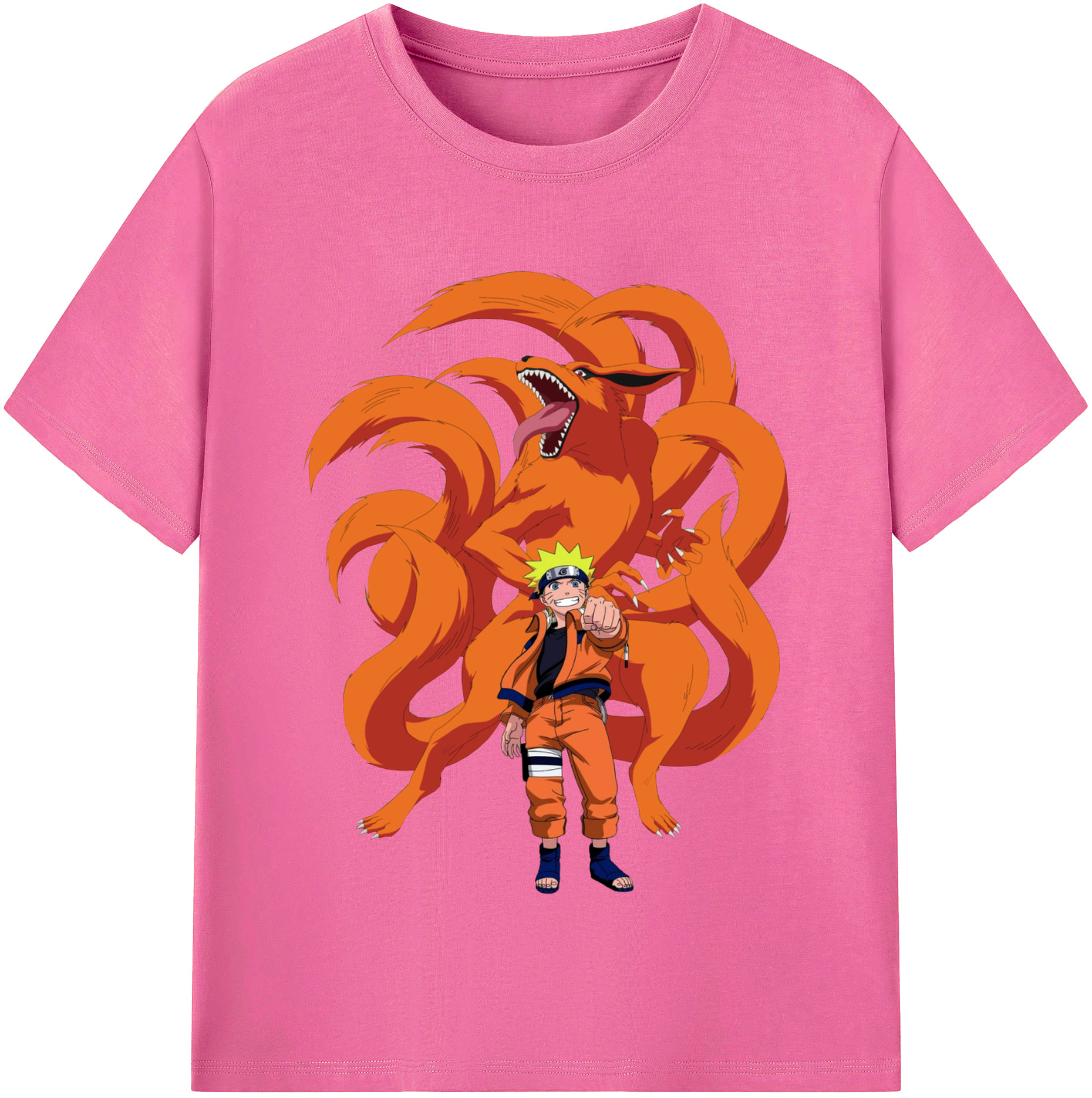 （画像用） NARUTO -ナルト- うずまき ナルト Uzumaki Naruto レディースカジュアルプリントTシャツ（綿100％）